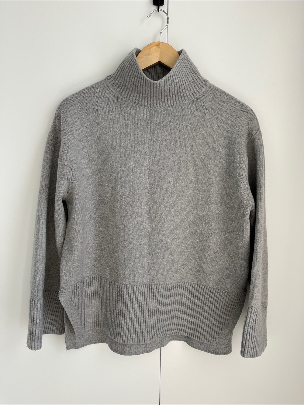Gray Mock Neck Women's Sweater
